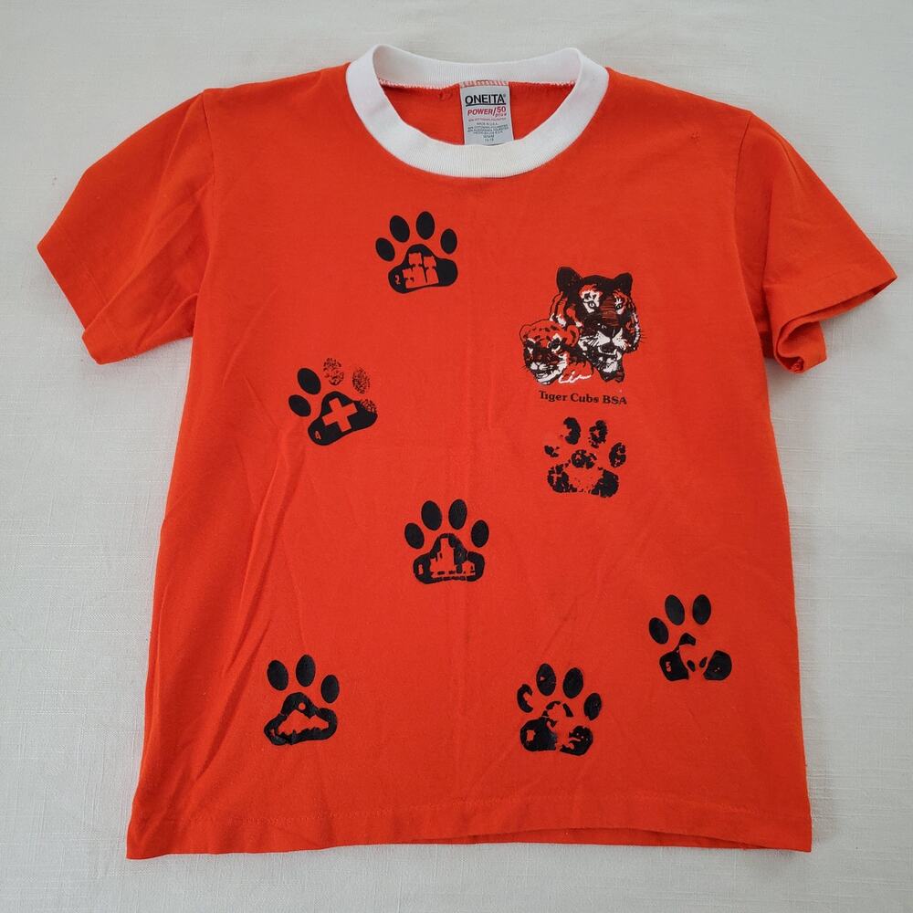 Vintage Boy Scouts Paw Print Tee kids 10/12